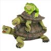 Design Toscano Along for the Ride, Frog and Turtles Spitter Piped Statue QM2854700